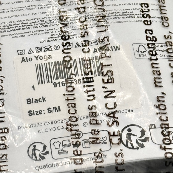 NWT Alo Strappy Siren Grip Socks Black Ballet Barre Pilates Brand New ONE PAIR - Picture 15 of 16